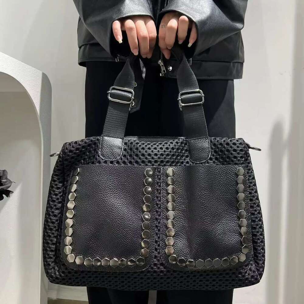 Designer Bag New Women's Leather Ing Handbag Large Capacity Double-Sided Japanese-Korean Fashionable Crossbody Bag