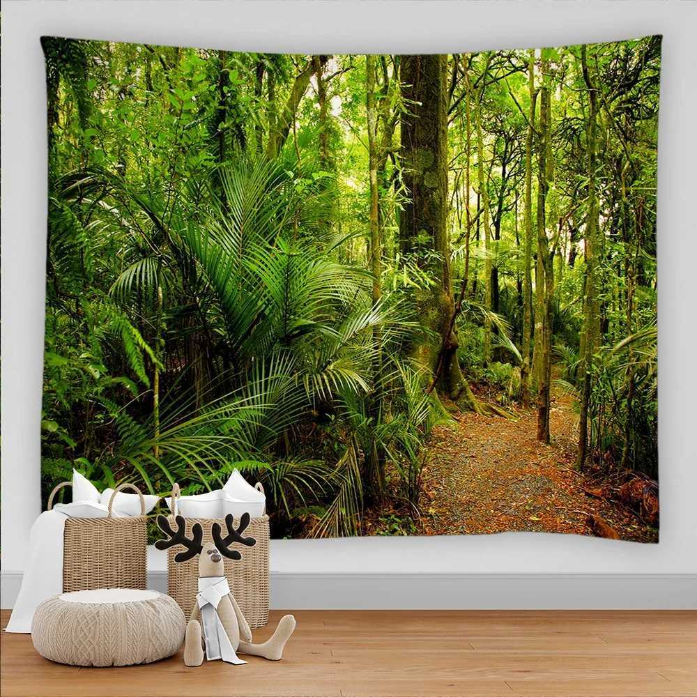 Beautiful Natural Forest Printed Large Wall Tapestry landscape Wall Hanging Bohemian Wall Cloth Tapestries Mandala Art DecorM251125