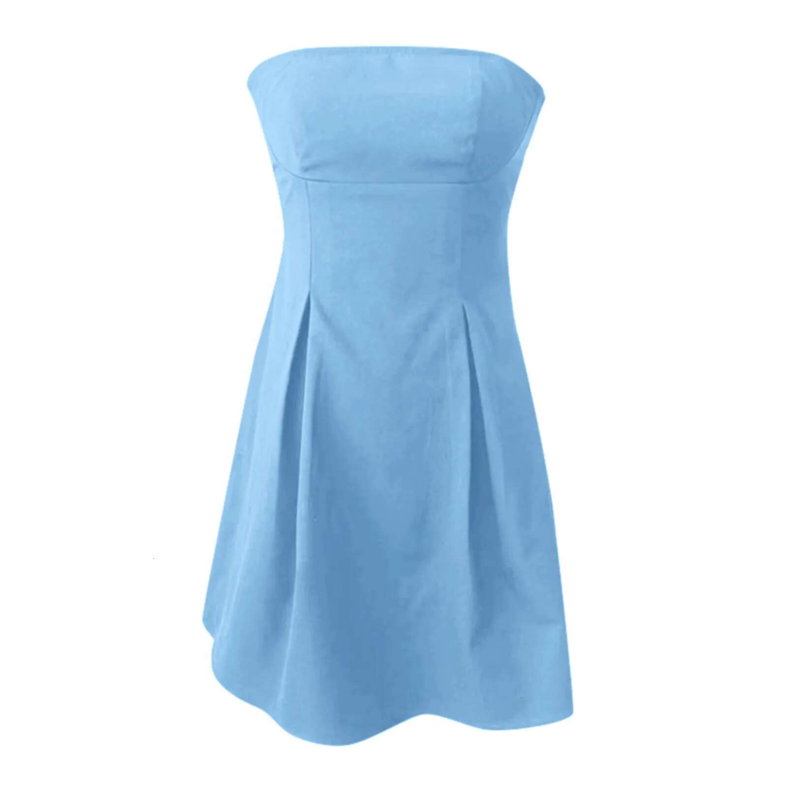 Dongdumaoyi Dress Women Off Shoulder Corset Short Dresses Ruched Backless Blue Woman Sexy Bodycon Party
