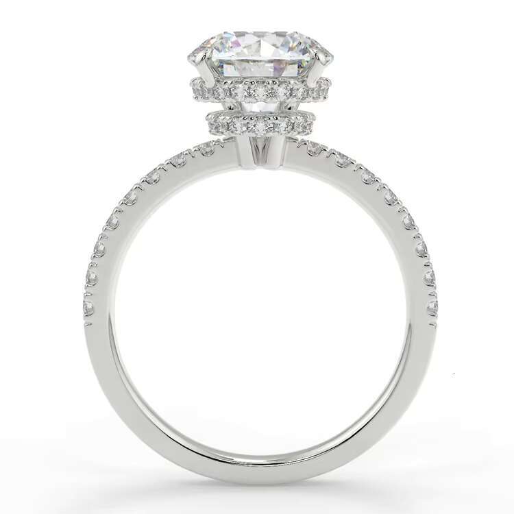 Moissanite Diamond Pt900 Platinum Ring Price White Gold Rings for Women