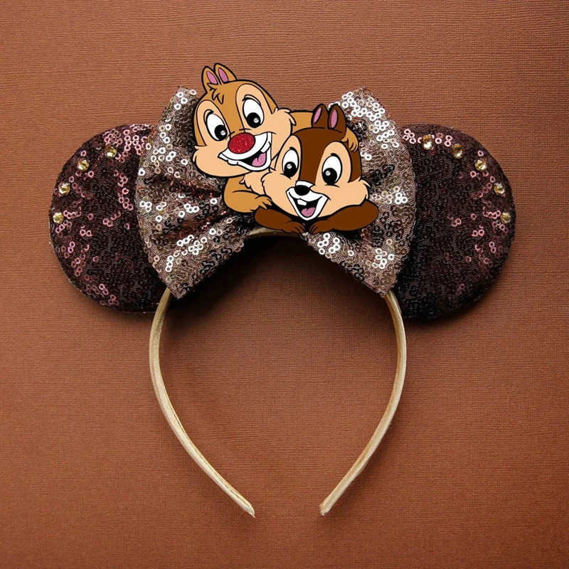 Disney Pixar Animation Car Lightning McQueen Earrings Headbands Womens sequins Bow Mother Hair Accessories Childrens Piston Cup Headbands Girls X25042