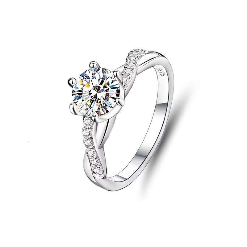 Natuna High Quality 925 Sterling Silver Adjustable Rings Wedding Moissanite Diamond Engagement Ring for Women