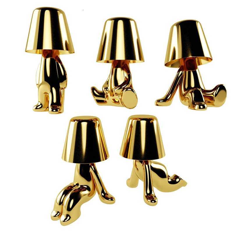 Italian dining table statuette cartoon decorative ornament Nordic bedroom charging golden brotherM251125