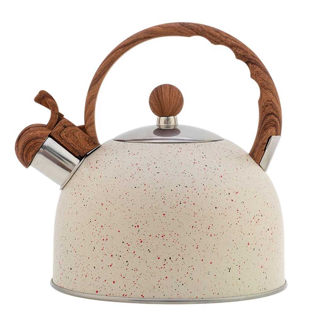 25L Stainless Steel Whistling Tea Kettle Stovetop Teapot with Heat-Proof Handle for GasInduction Flat Bottomed Sounding Kettle C251125