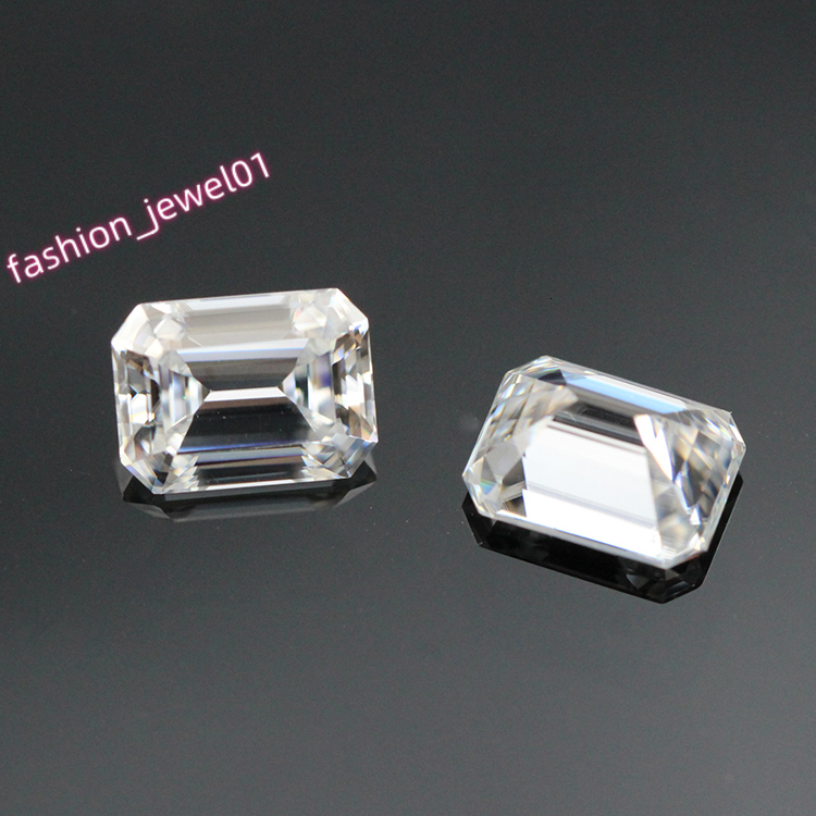 Yu Ying Gems DEF White VVS Moissanite Loose Gemstone High Quality Loose Diamond 1.0ct Emerald Cut Moissanite