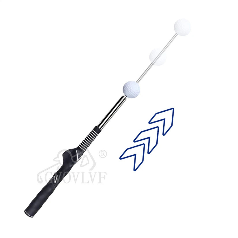 Rhythm Click Sound Telescopic Warm Up Golf Swing Trainer Correcting Gesturer Training Aid for Tempo Grip Strength Practice Stick 250421