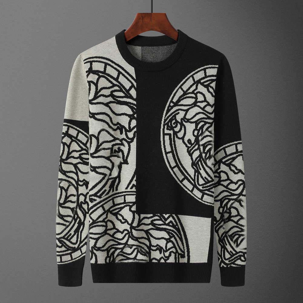 Designer Mens Knitted Sweater Jacquard Letter Pattern Vintage Hip Hop Casual Sports Long Sleeve Sweater Men M-XXXL