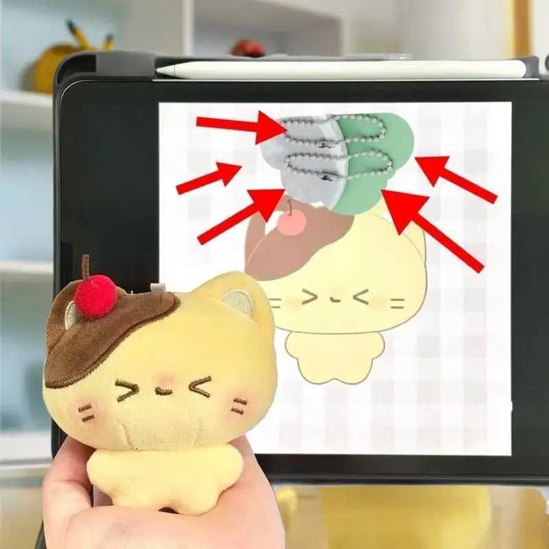 Kids Cherry Pudding Bear Plush Keychain High-Quality Soft Stuffed Doll Pendant Car Key Ring Decorative Backpack GiftXJ251125