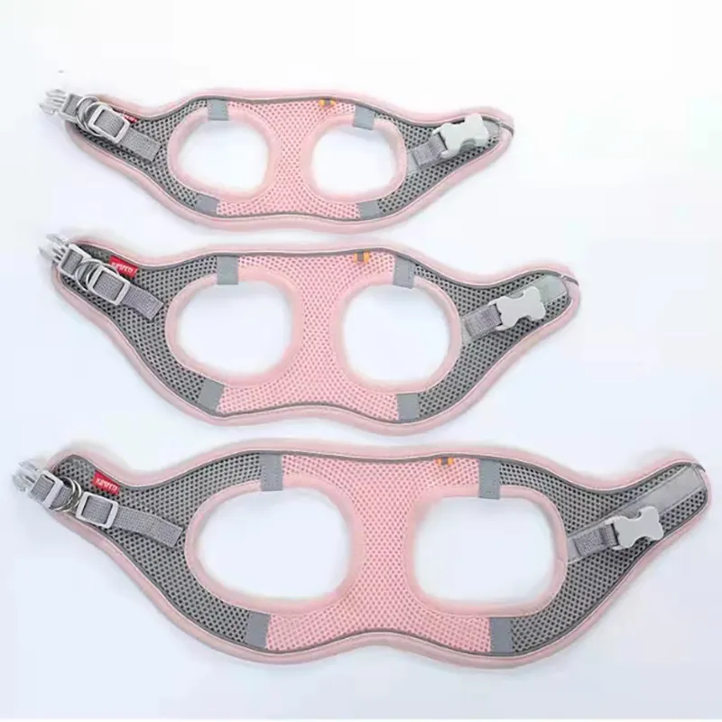 Cat Dog Harness Vest Chest Rope Set Reflective Breathable Adjustable Pet Harness for Small Medium Dogs Outdoor Walking - view 7