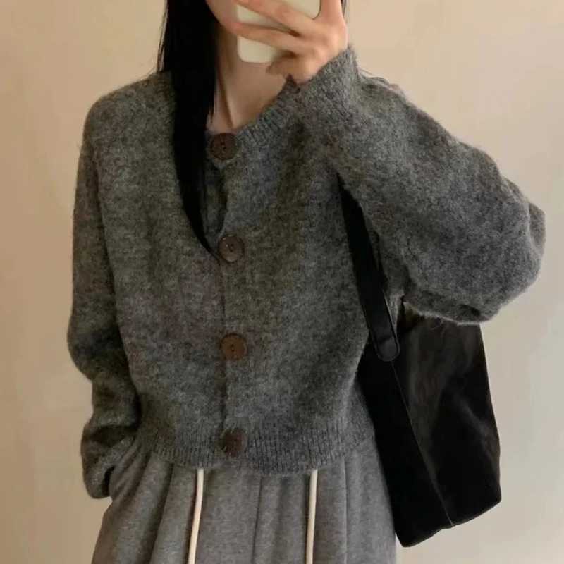 Chunky Cardigan Woman Cozy Button Front Sweater Jacket Long Sleeve Single Breasted Knitted Coat Autumn Winter Casual KnitwearT251125