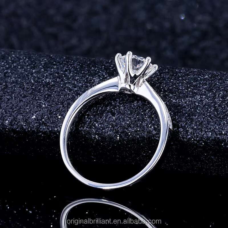 Starsgem Wholesale D Color VVS Moissanite Diamond Ring S925 Sterling Silver Moissanite Engagement Ring