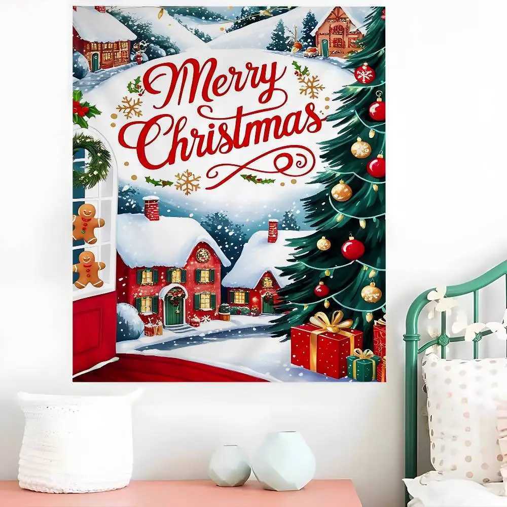 Merry Christmas Gift Hanging Bohemian Tapestry For Living Room Home Dorm Decor Japanese TapestryM251125