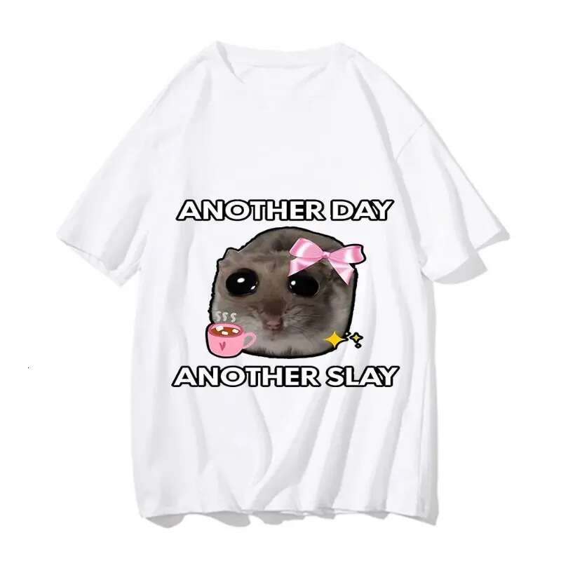 Dongdumaoyi Another Day Slay Fun T Shirt Casual Kawaii New Women S Pattern Printed Unisex Fashion Comfortable Short Sleeve