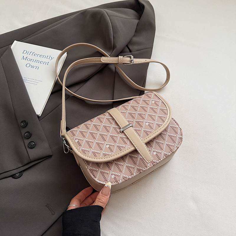 Fashionable Commuting Crossbody Bag New Style Leisure Pure Color All Kinds Of Shoulder Bag Wholesale Korean Fashion Foreign Style Bag Woman 2025s hot