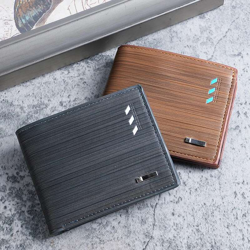 Cross-Border Supply Short European And American Youth Multi-Card Men's Horizontal Trend Wallet