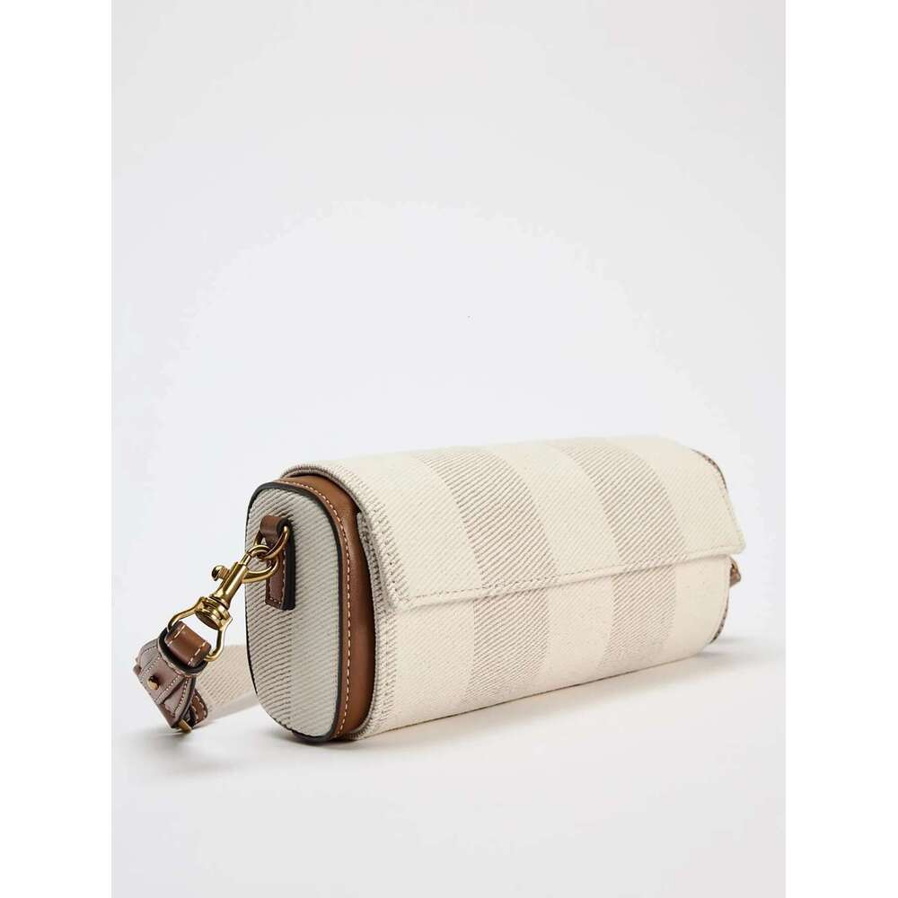 Wide Strap women's Vintage Crossbody Bag Summer Tote Ladies Handbags One Shoulder Armpit Small Cylinder Bags For Femele