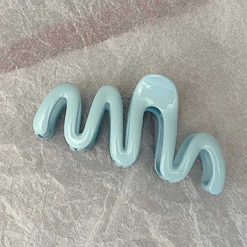 New Color Jelly Wave Hair Claw Womens Fashion Design Korean Sweet Simple Irregular Hair Clip Wear WholesaleT250425