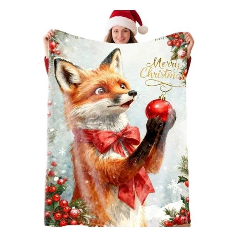 1pcLovely Christmas Animal Blanket Fuzzy Cartoon Blanket for Kids Teens Great New Year Gifts C7ACM251125