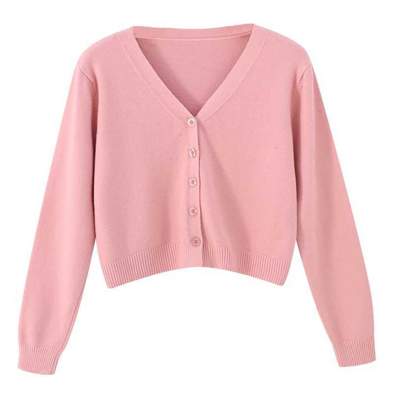 Knitted Sweater Women Cardigans New Long Sleeve V-Neck Black Knit Sweater Cardigan Women Tops Knitwears Sueters De Mujer Q1153T251125