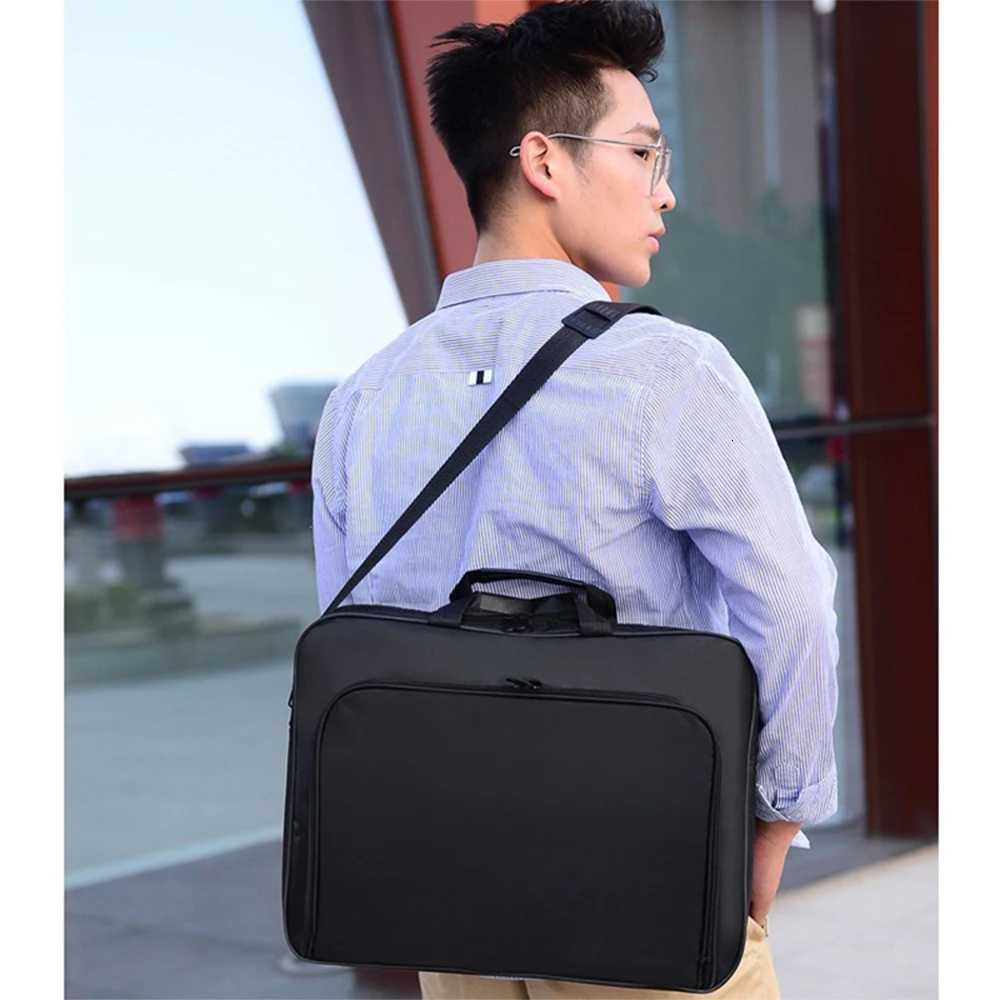 156 Inch 17 In Laptop Bag Business Portable Nylon Handbags Laptop Shoulder Briefcase Zipper Anti-theft Shoulder Simple StyleT251125