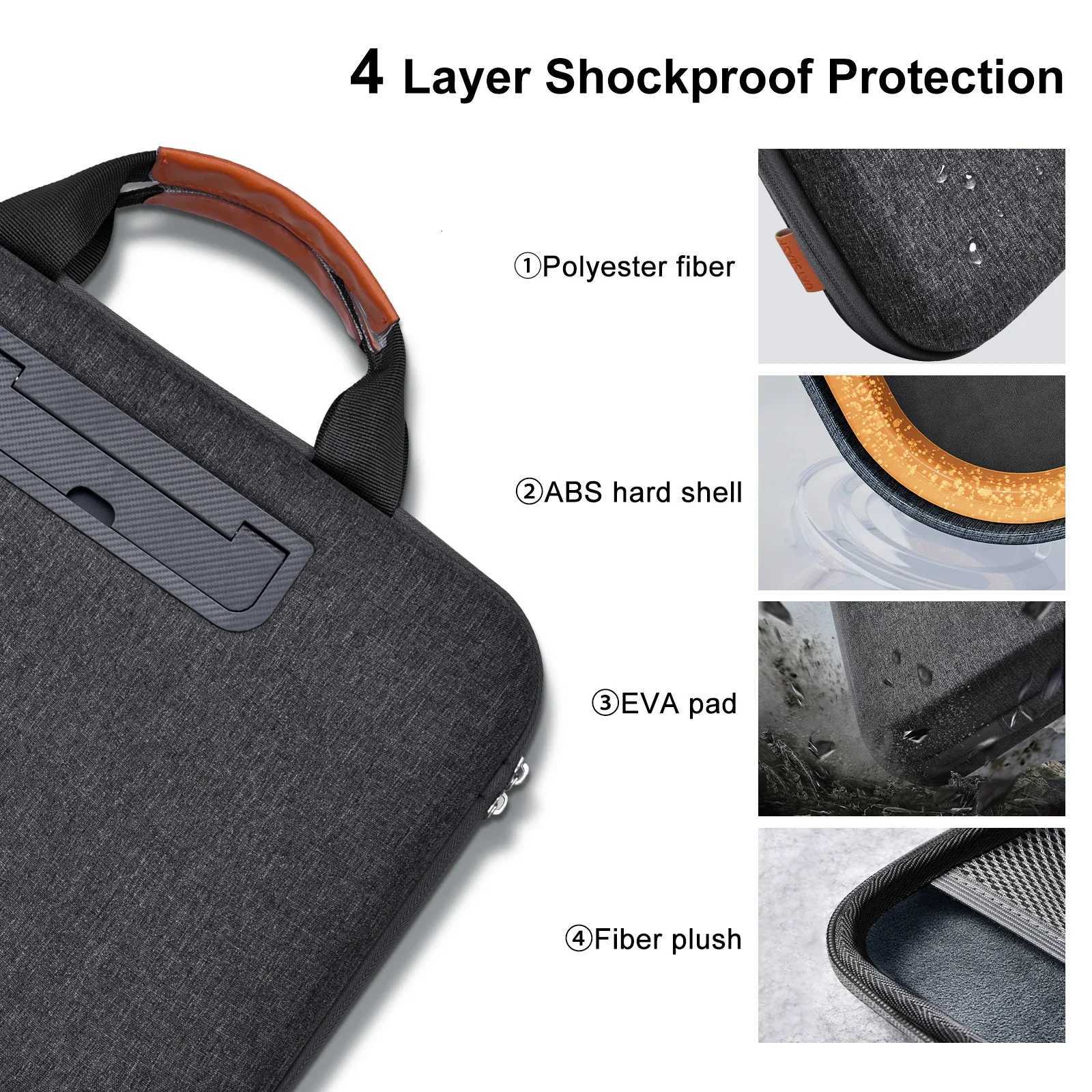 Oatsbasf 2 in 1 Laptop Case Stand for 133-162 Notebook Tablet Laptop Bag Shockproof Travel Business Computer BriefcaseT251125