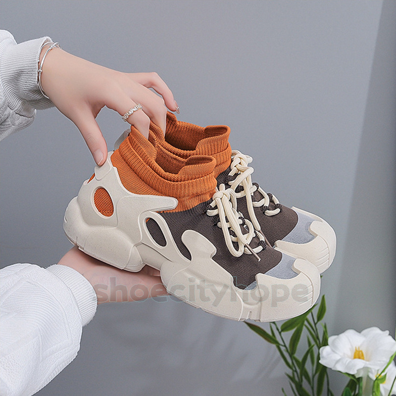 Free Shipping Designer Shoes Women Sneakers Casual Tenis Comfortable Flat Fashion Big-headed Socks Shoes Assorted Colors Breathability Anti-slip Train