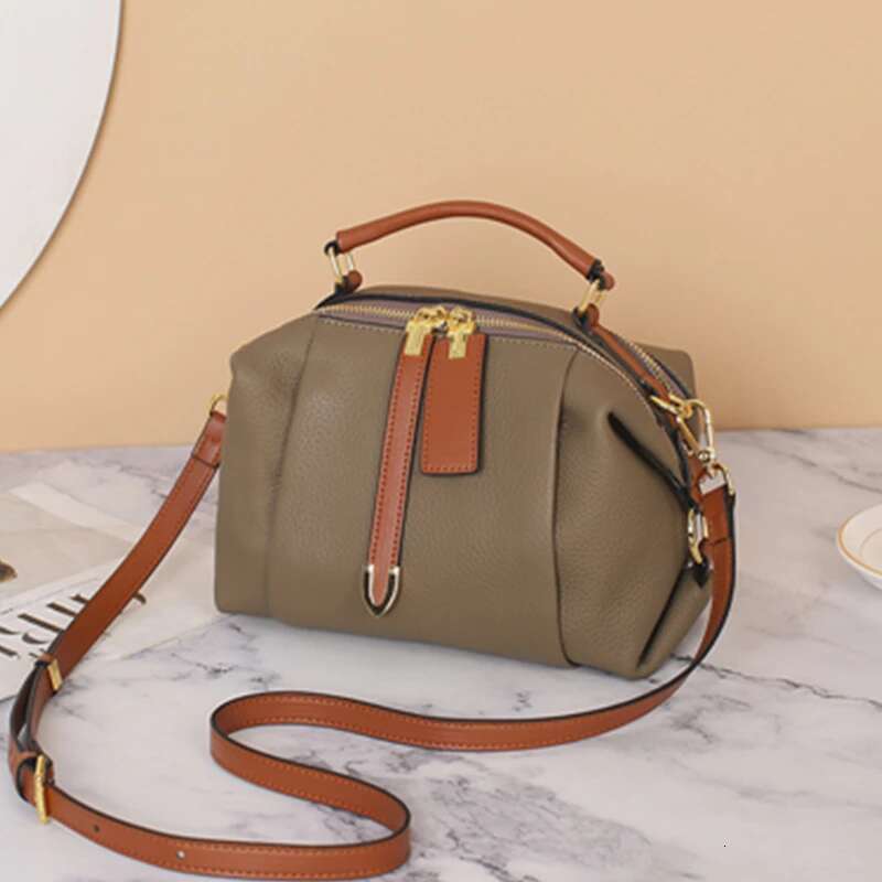 Hifashion Cowhide Genuine Leather Pillow Small Shoulder Crossbody For Women 2025 Trend Designer Tote Ladies Handbags 2 Straps
