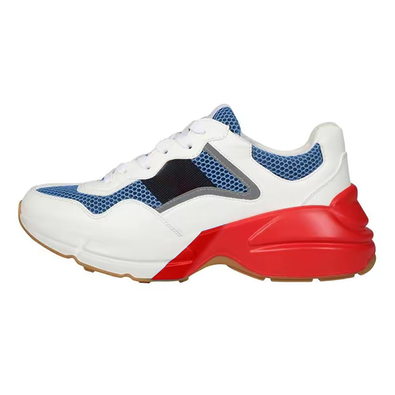 Rhyton designer sneakers shoes Rython sneaker Beige Ebony Epilogue Green Red Mouth White Pink SEGA White Yankees Blue Vintage Distresse975F#