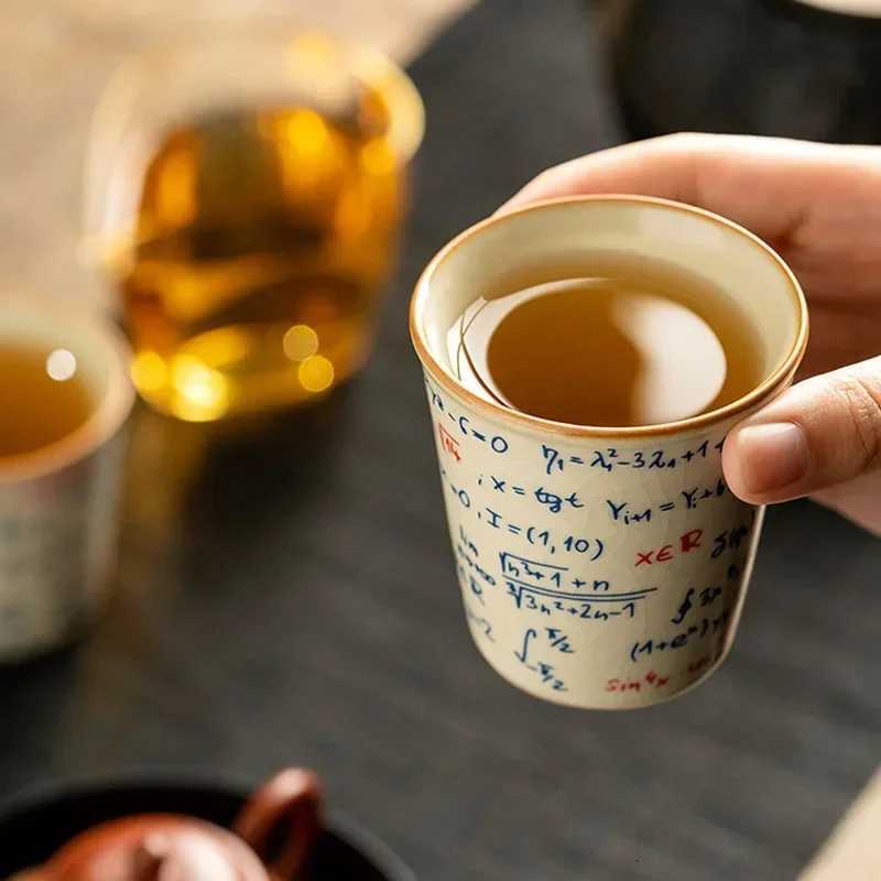 120ML Espresso Cup Mathematical Chemical Physical Formula Patterns Ceramic Tea Cup Porcelain Coffee Mug Drinkware Y251125