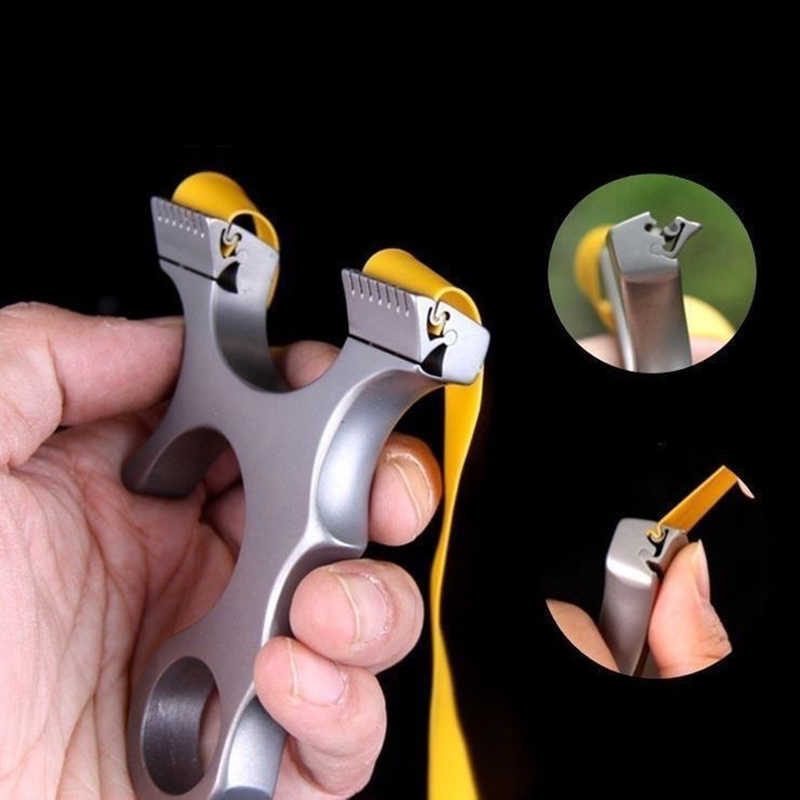 Outdoor Hunting Dragon Tooth Quick Press Slingshot CNC Cut Stainless Steel Shooting Slingshot Ergonomic Grip M250425