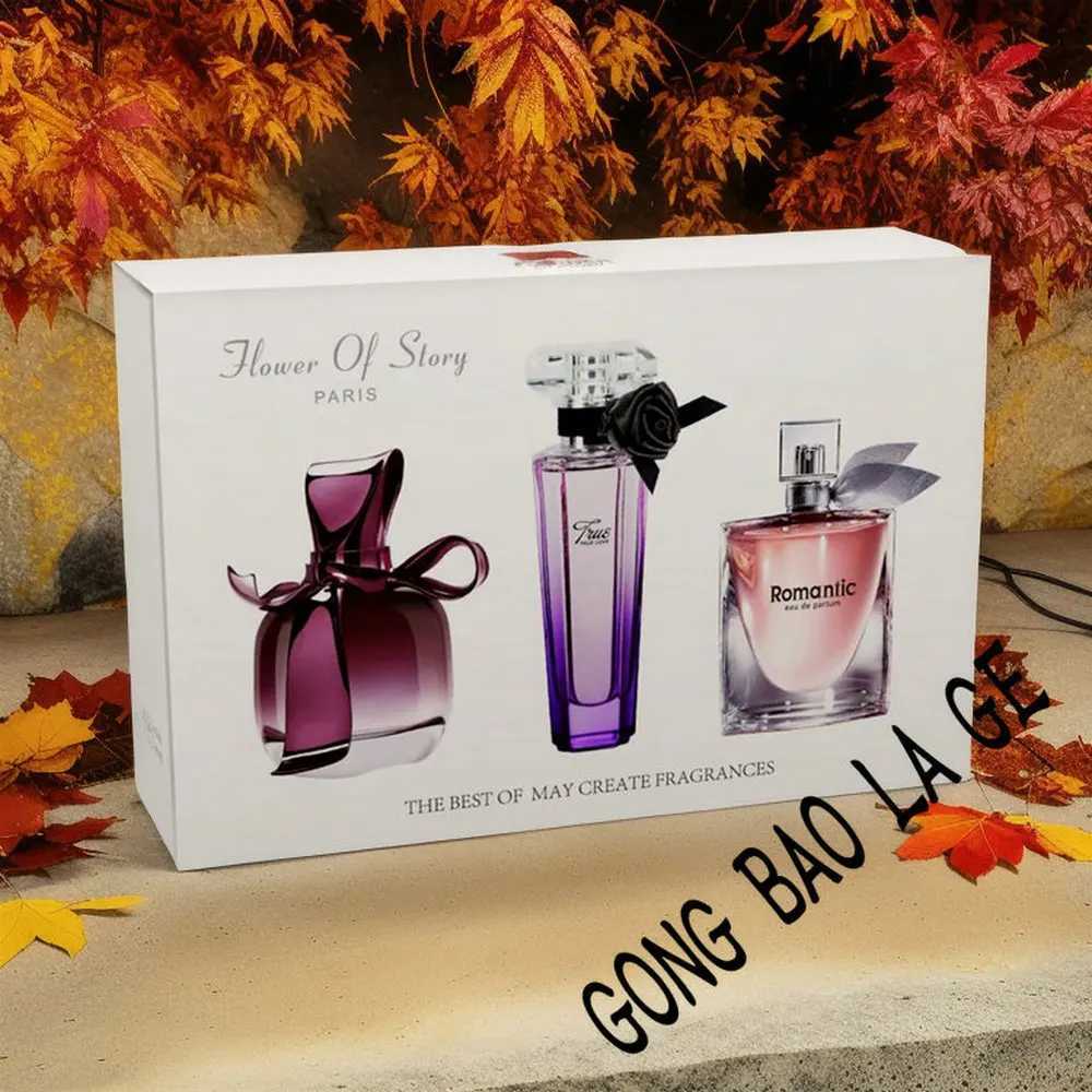 Brand Perfume Women Gift Box 3PCS Set 80ml Perfumes De Mujer Originales Lasting Fragrance Natural Plant Floral Scent Spray C251125