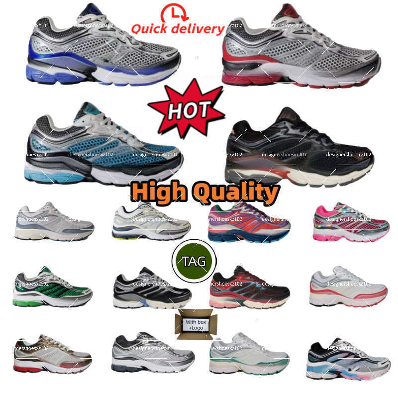 Sauconey Sauconies Progrid Omni 9 Designer Shoes Trainers White Black Red Silver Blue Shock Absorption Wear Resistant Thick Sole Outdoor Running Shoes EUR 36-45