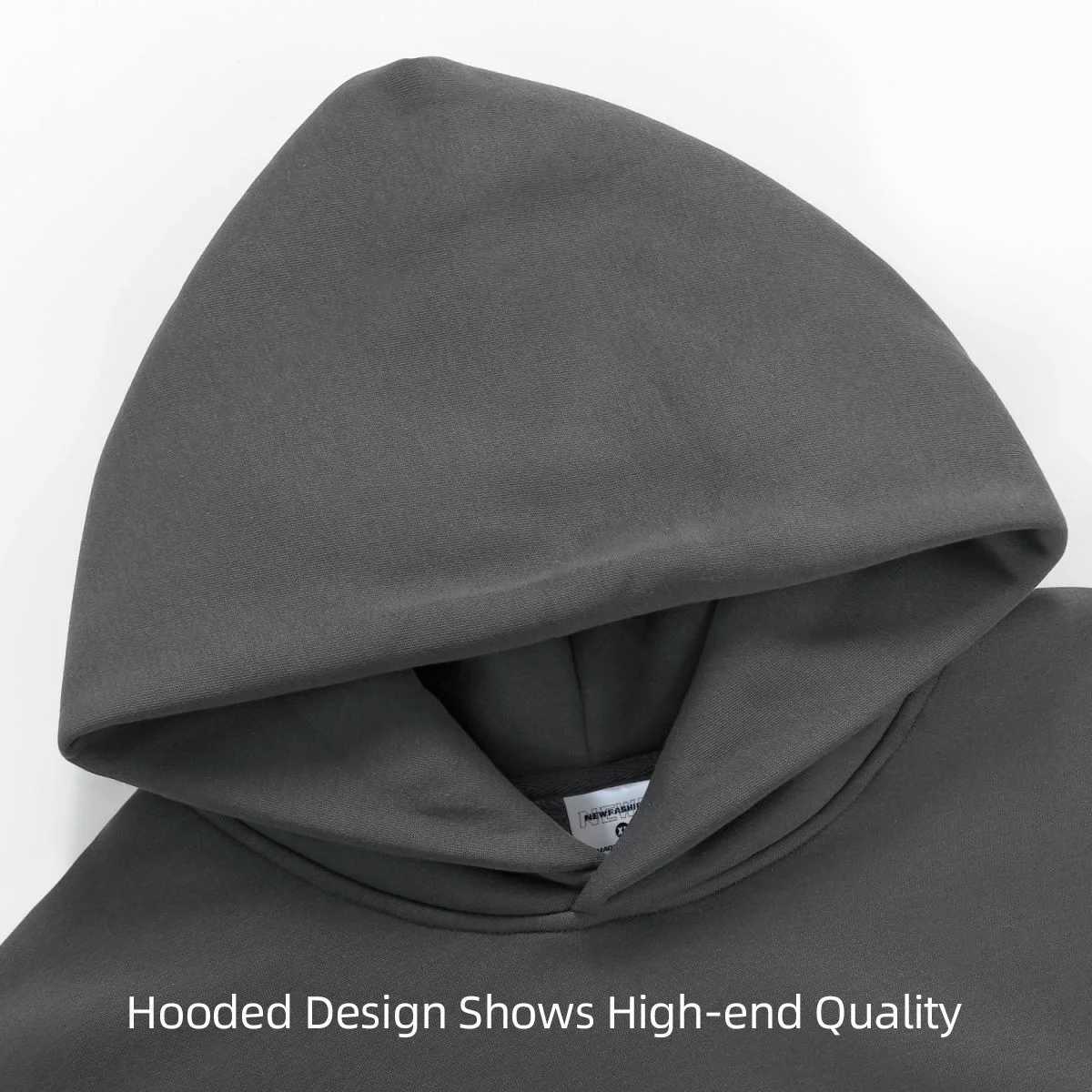 16.9oz 480gsm heavy-duty cotton and velvet hooded sweater mens thick polar wool pullover hooded sweater womens sportswear M250425