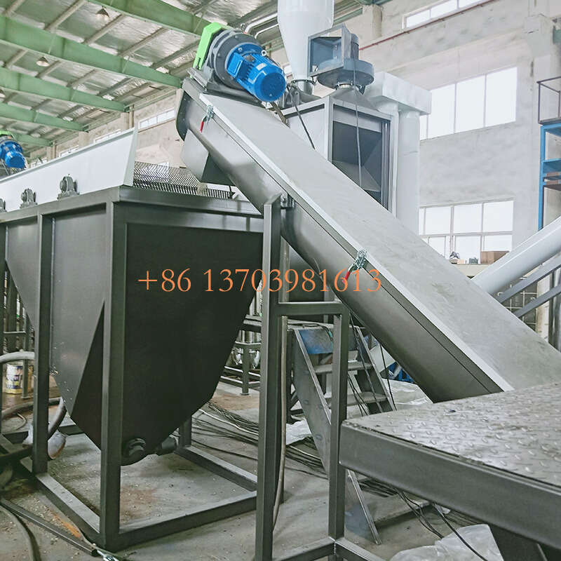 Fully Auto Plastic PET Bottle Flakes Washing Recycling Line 380V 50Hz