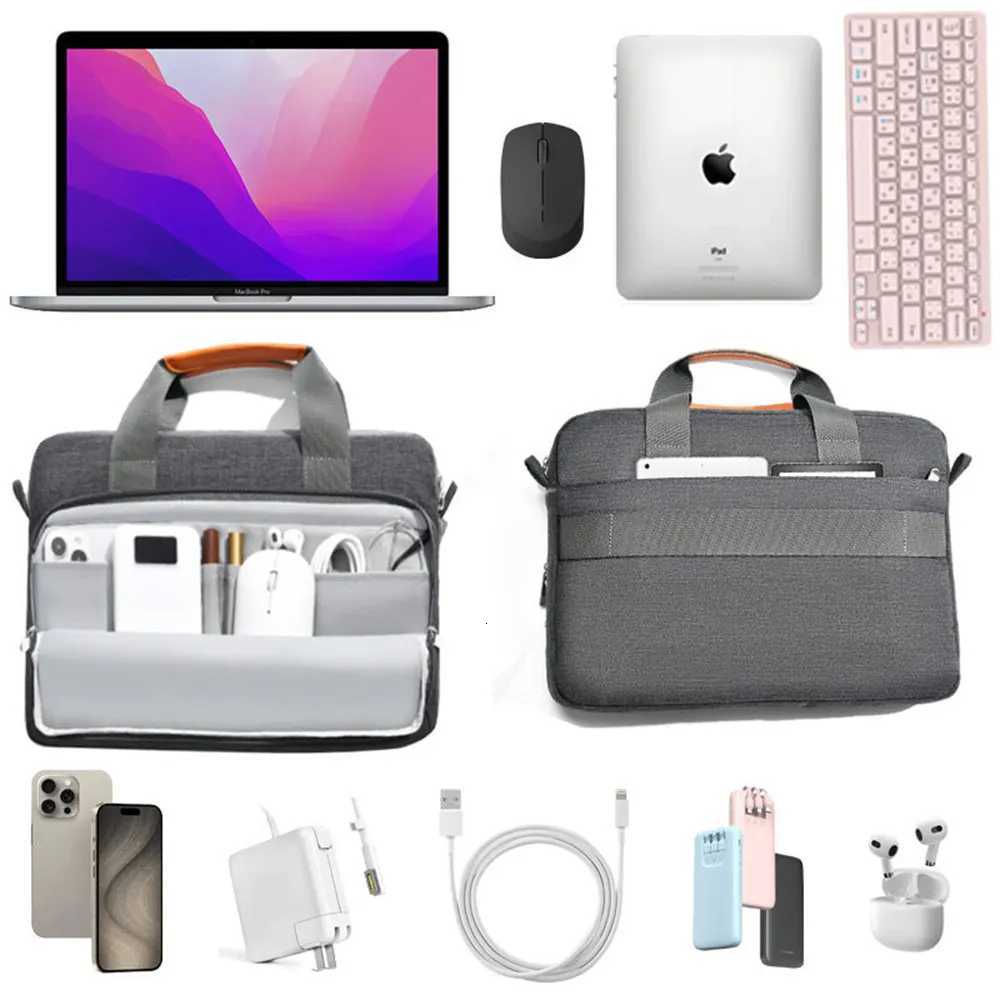 Laptop Computer Shoulder Bag Handbag Waterproof Briefcase Man Women 13 14 156 16 17 inch Bags for Macbook Air Samsung AccessoryT251125