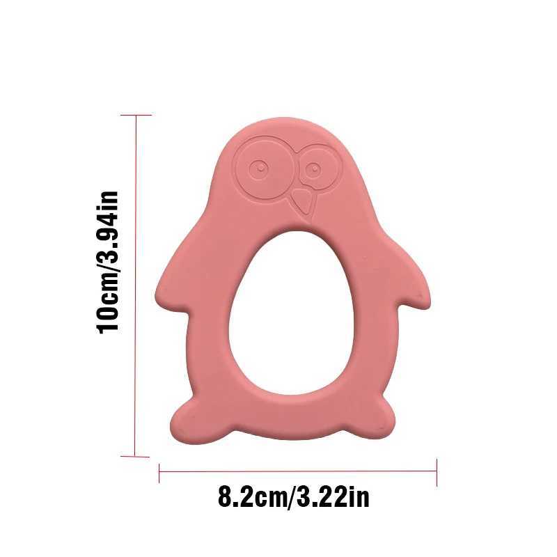 Baby food grade silicone teether penguin baby teething stick children mouth muscle trainer G251125
