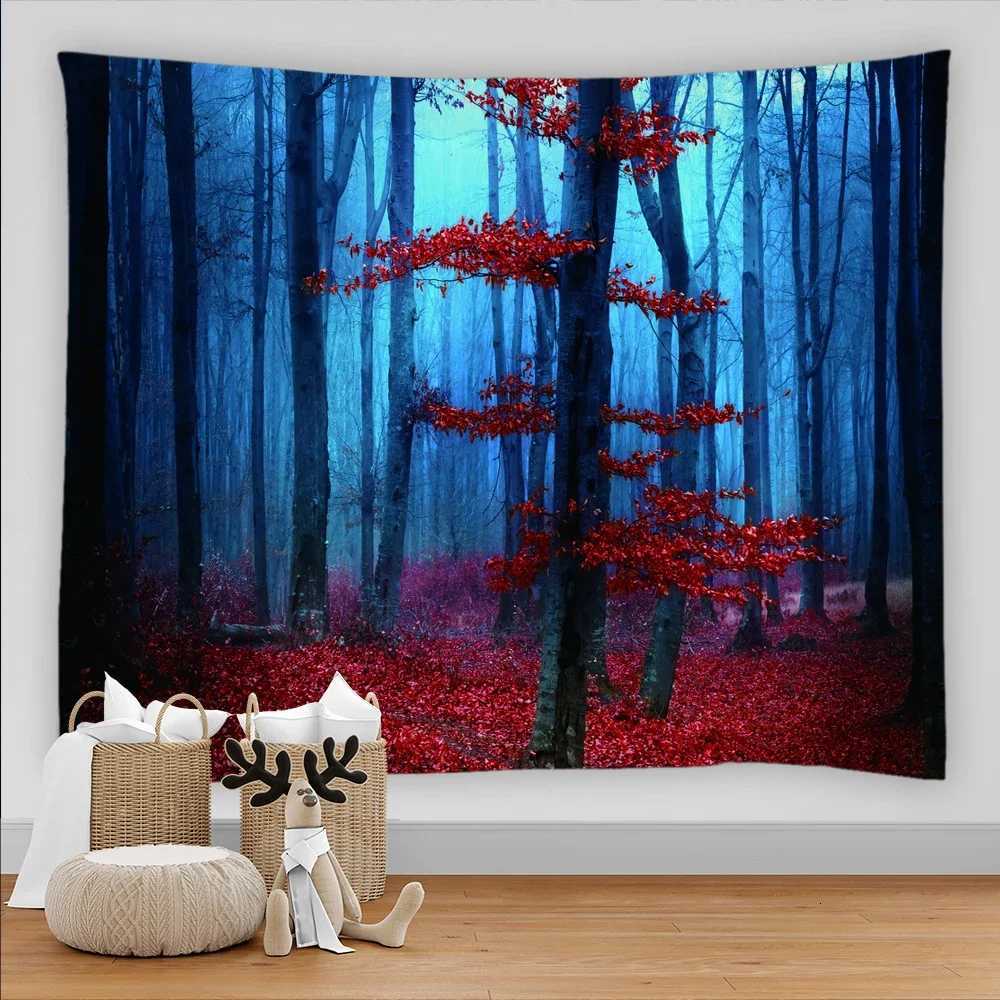 Beautiful Natural Forest Printed Large Wall Tapestry landscape Wall Hanging Bohemian Wall Cloth Tapestries Mandala Art DecorM251125
