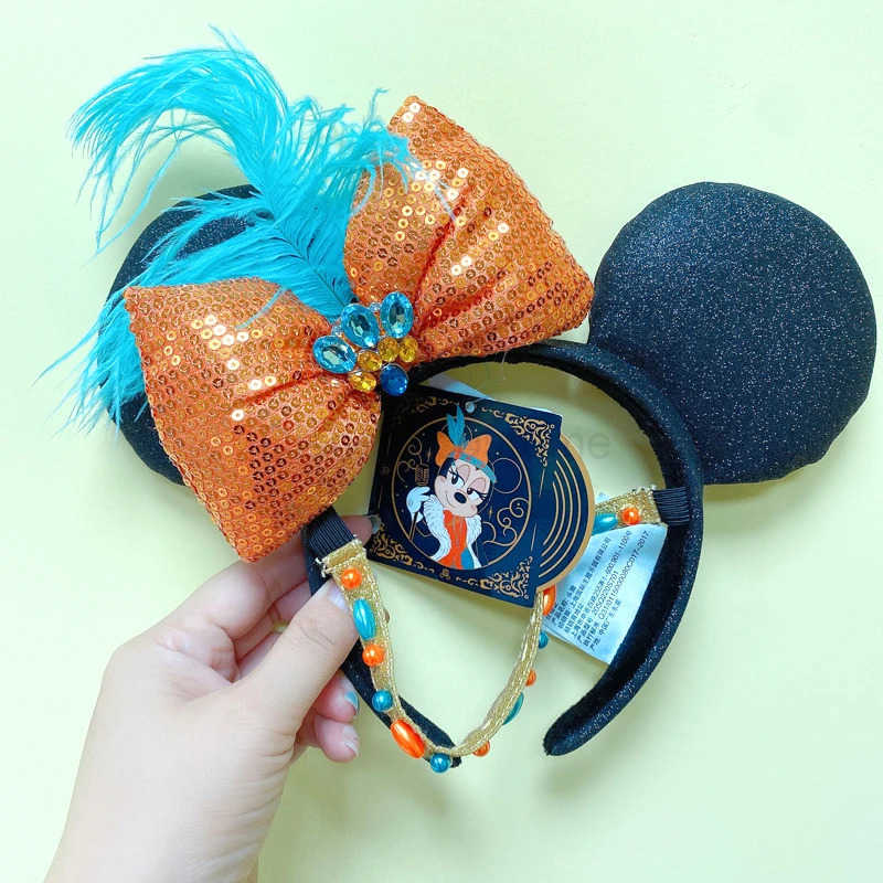 Disney Shining Girls Big Bow Headband Decorated Plush Adult/Childrens Headband Disney Shining Hairdo Minnie Mouse Ear Headband Role Playing X250425