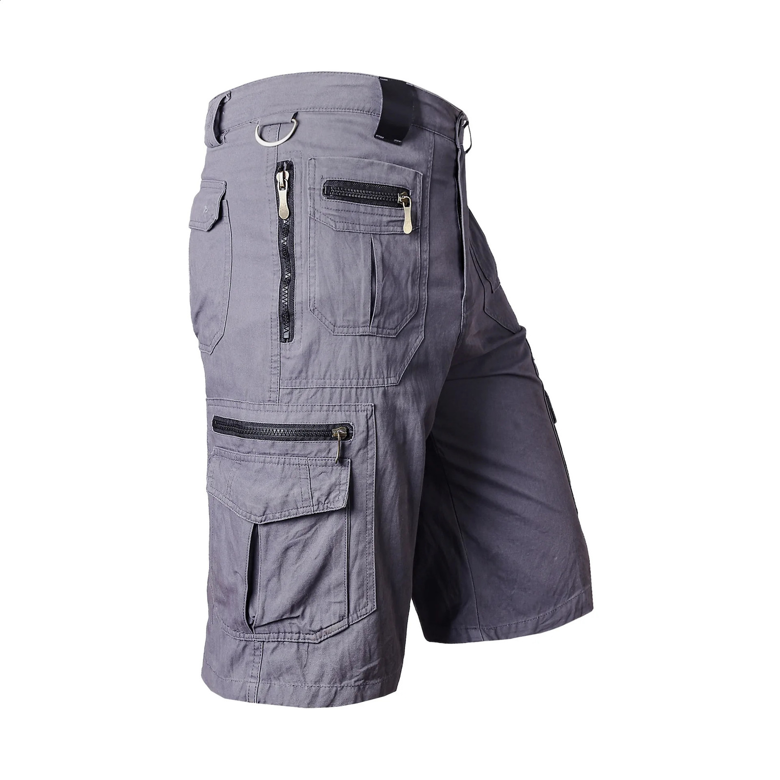 Mens shorts loose straight leg pants summer oversized multi pocket casual cut mens pure cotton tactical 250420
