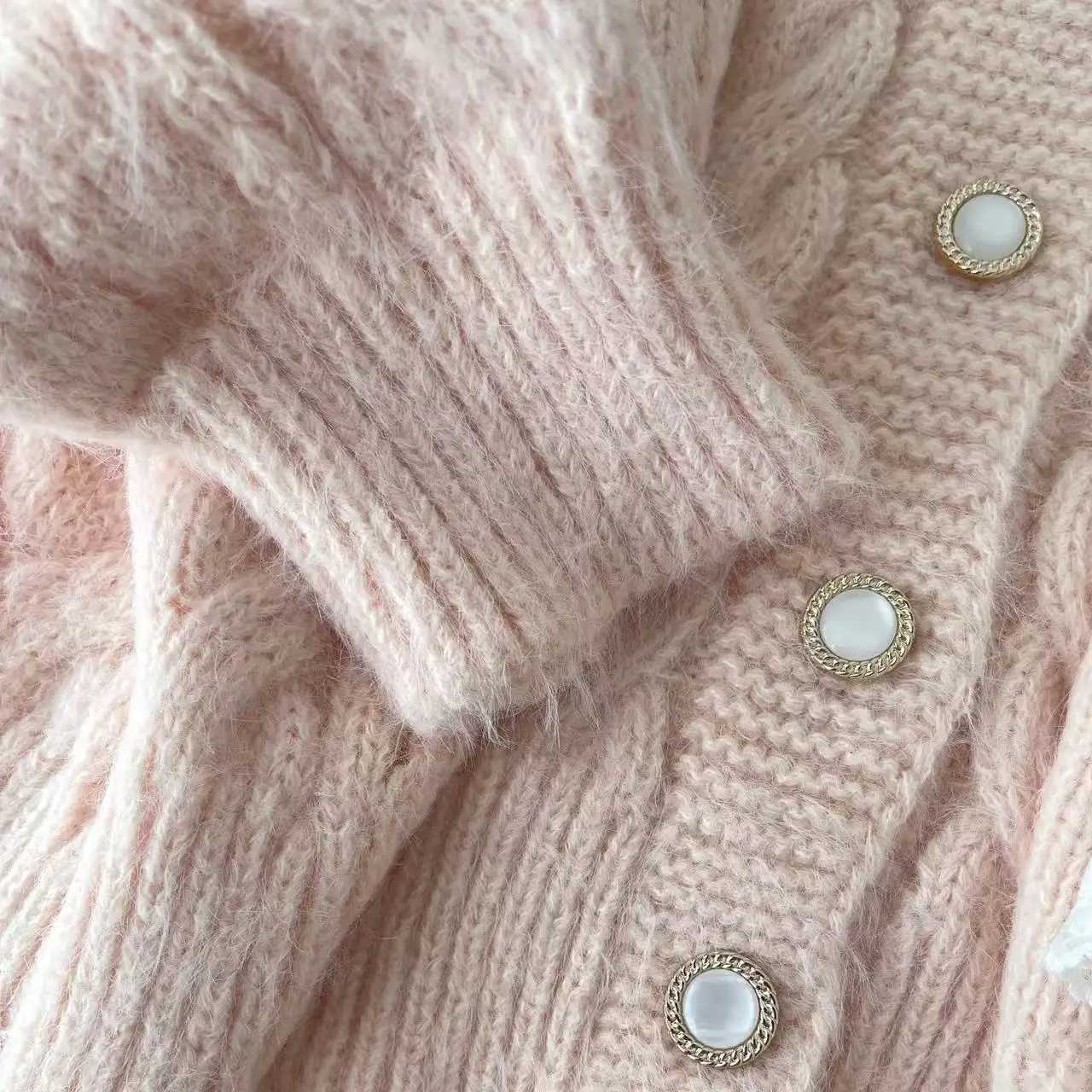 American Retro Knitted Cardigan Tops Women Y2k Harajuku Solid Sweater Autumn Winter 2000s Vintage Loose Pullover ChicT251125
