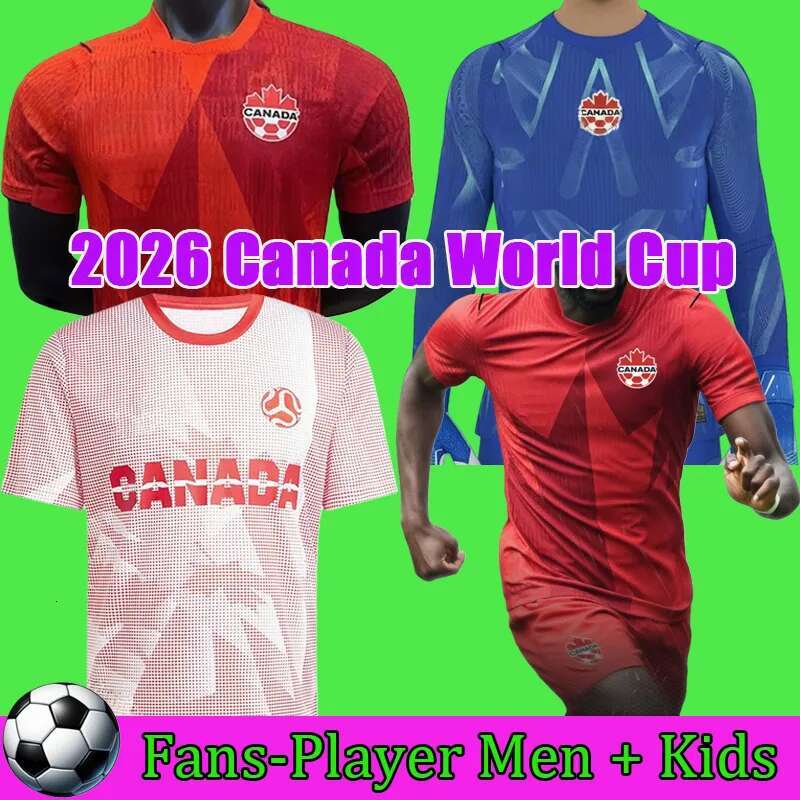 2026 Soccer Jersey Canada J.DAVID Men's Children's Sizes National Team DAVIES LARIN 26 UGBO FRASER football shirt Home & Away