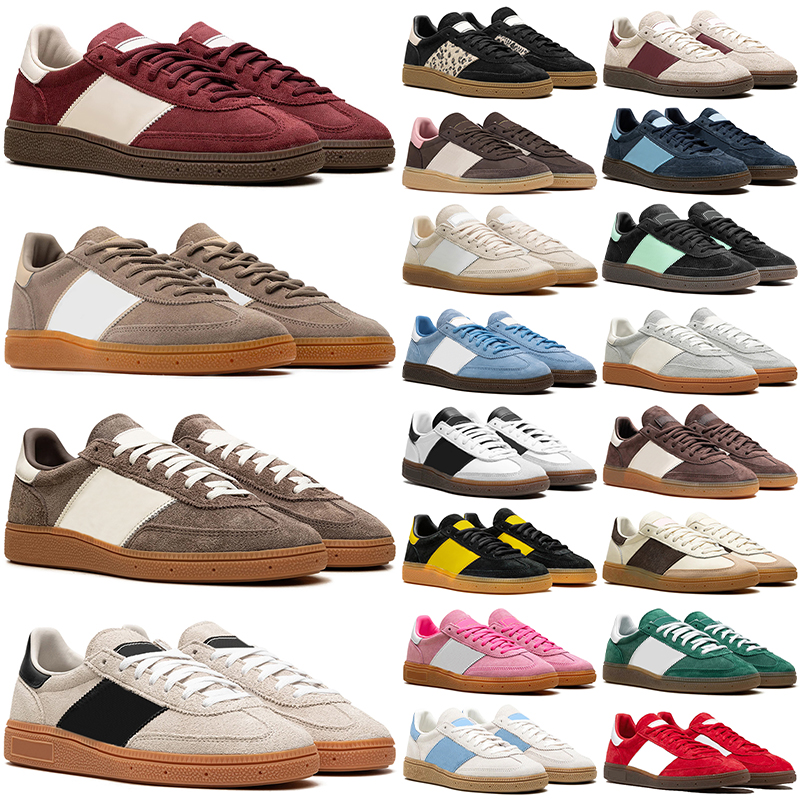 Free shipping handball casual shoes designer shoe men women vintage sneakers burgundy brown white black pink mens womens outdoor sports trainers