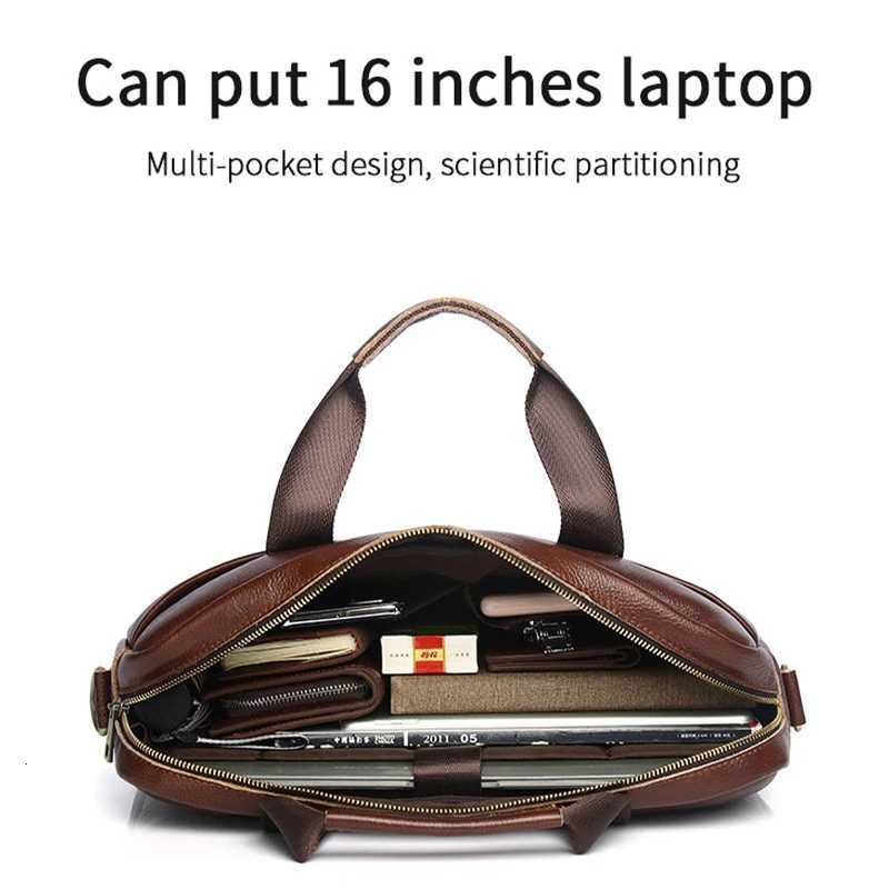 SCHLATUM Genuine Leather Briefcases Hard For Men 156 Inch Office Bussiness Computer Bag Vintage Handbags Laptop Briefcase BagsT251125