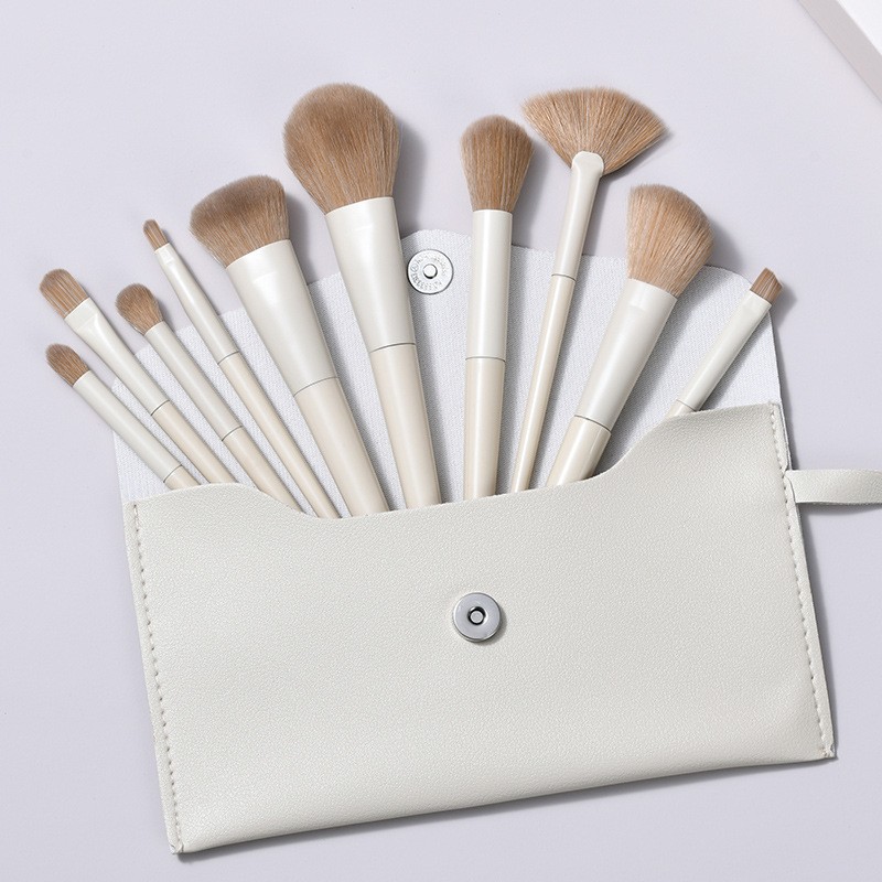 10-piece makeup brush set - soft bristle highlighter brush, beauty brush, loose powder brush, complete makeup set brush, makeup tools - eyeshadow brus
