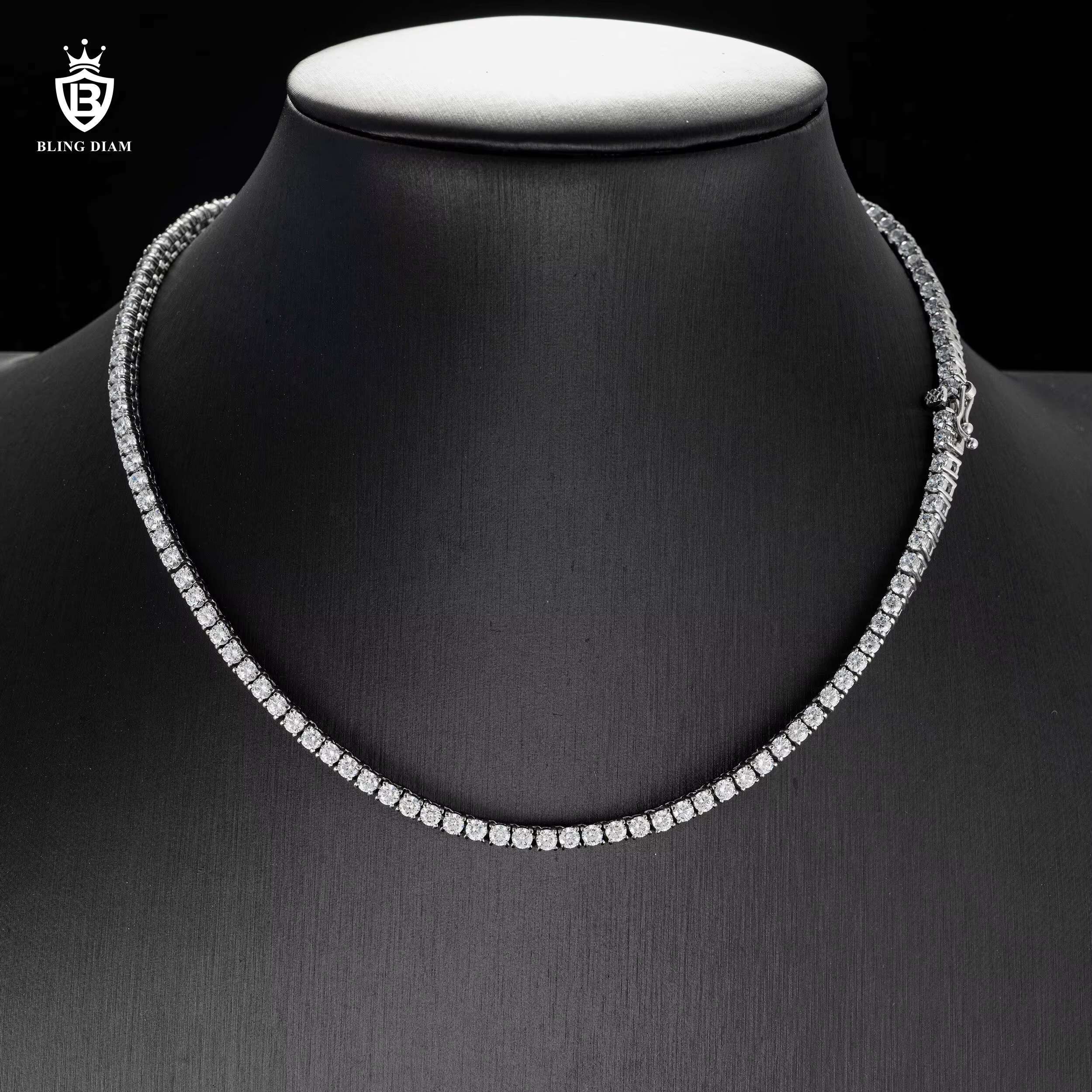Hip Hop Hot Style Wholesale Price 3mm White Gold Plated Tennis Bracelet Stainless Steel Tennis Chain