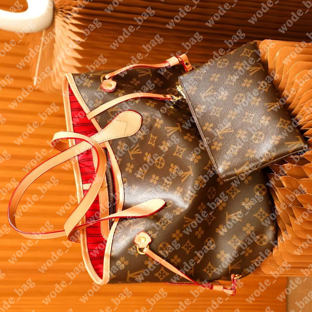 Luxury Tote bag Designer bags Brown Leather Fashion Shoulder bag Women Classic Versatile Cross body Large Classics Shopping Retro Outdoor Vacation Travel bag 32cm