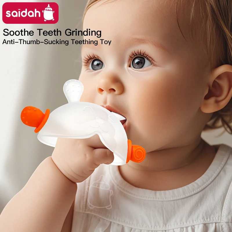 Soothe the Teeth Bunny Teething Toy with Hidden Handle - Anti-Thumb Sucking Design Soft Silicone Easy Grip for Youngsters G251125