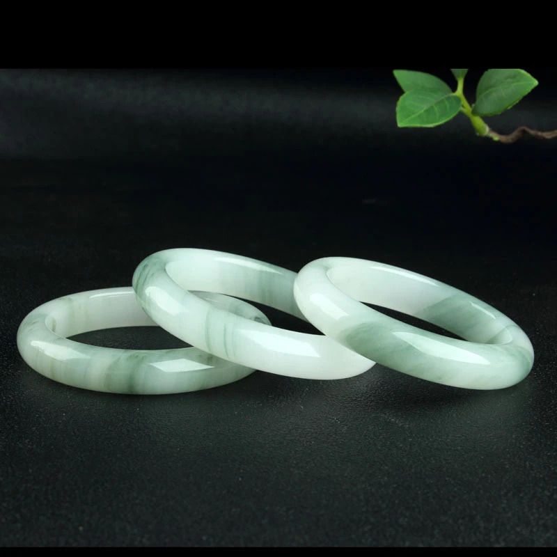 Tianshan Cui Bracelet Duocui Chinese-style Positive Circle Natural Floating Jade Fashionable and Versatile Womens Models 250424