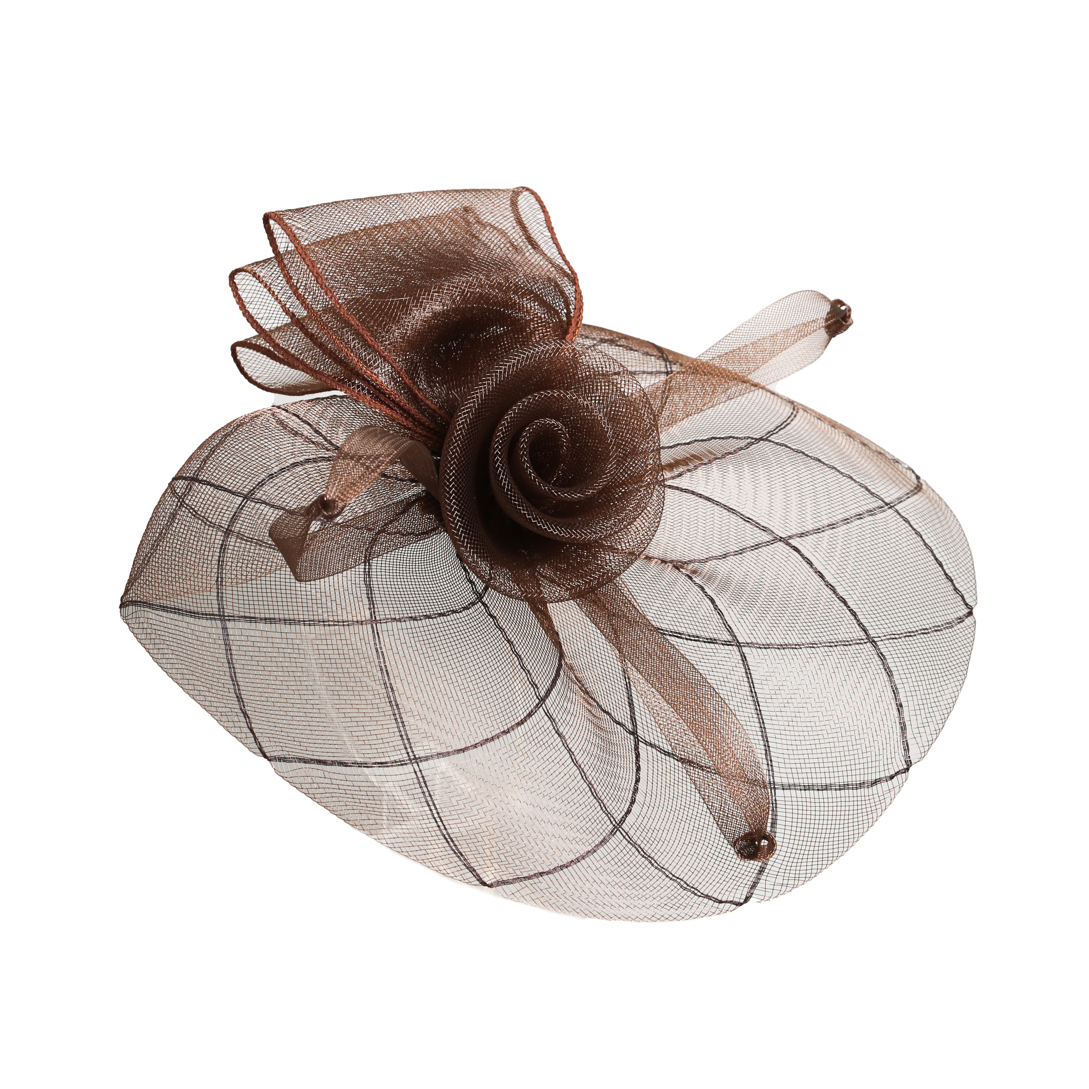 Fascinators Hat Flower Mesh Ribbons Feathers on a Headband and a Clip Tea Party Headwear for Girls and Women