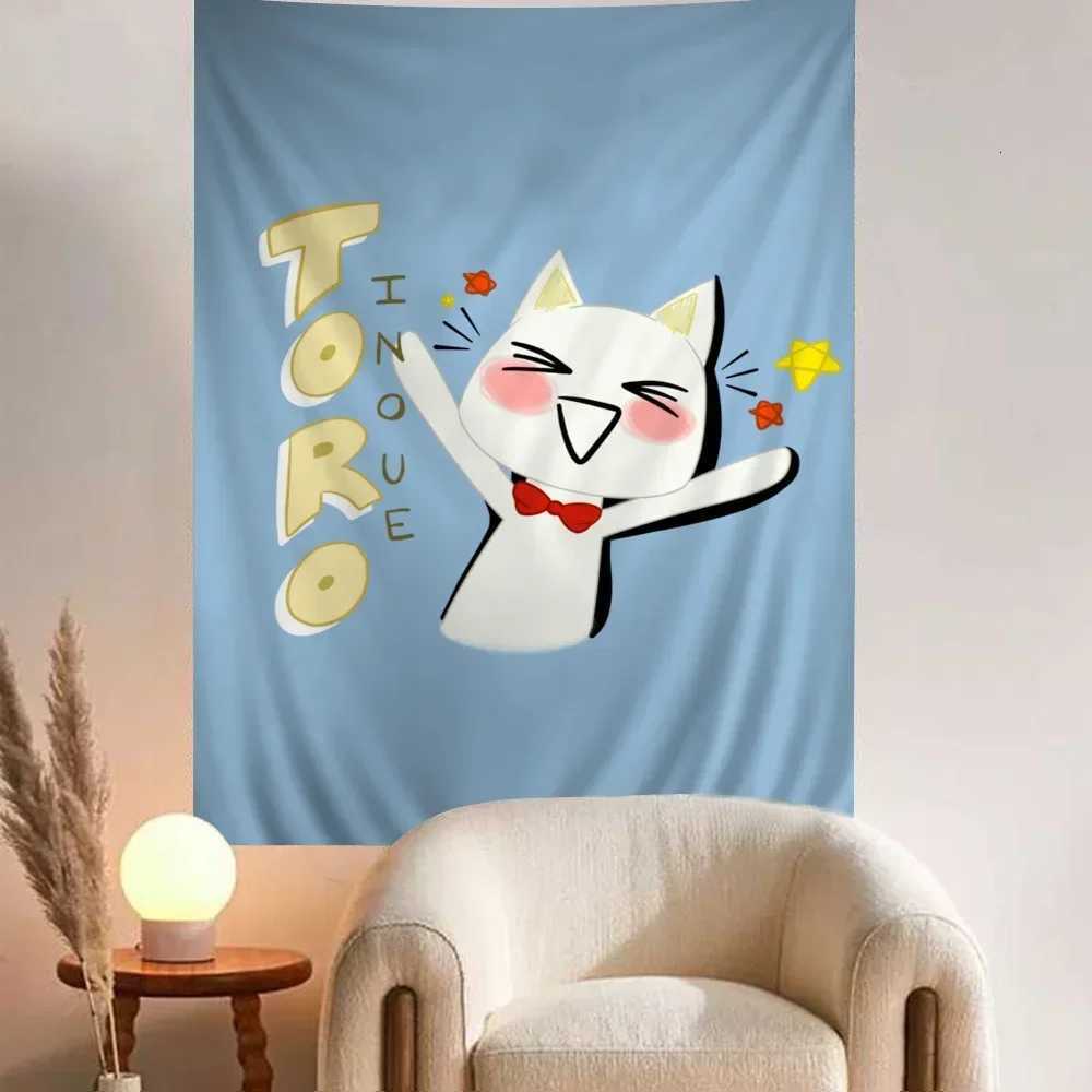 Inoue Toro CUTE Cat Hippie Wall Hanging Tapestries for Living Room Home Dorm Decor Art Home DecorM251125
